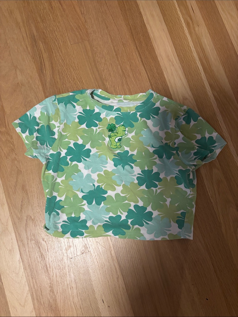 Care Bears Green Floral Short Sleeve Tee